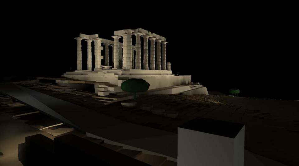Για την α’ φάση προτείνεται η τοποθέτηση 31 προβολέων αντί των υφιστάμενων 12, όχι μόνο βόρεια και νότια του ναού, αλλά και έξω από το ιερό, κατά μήκος του περιβόλου του