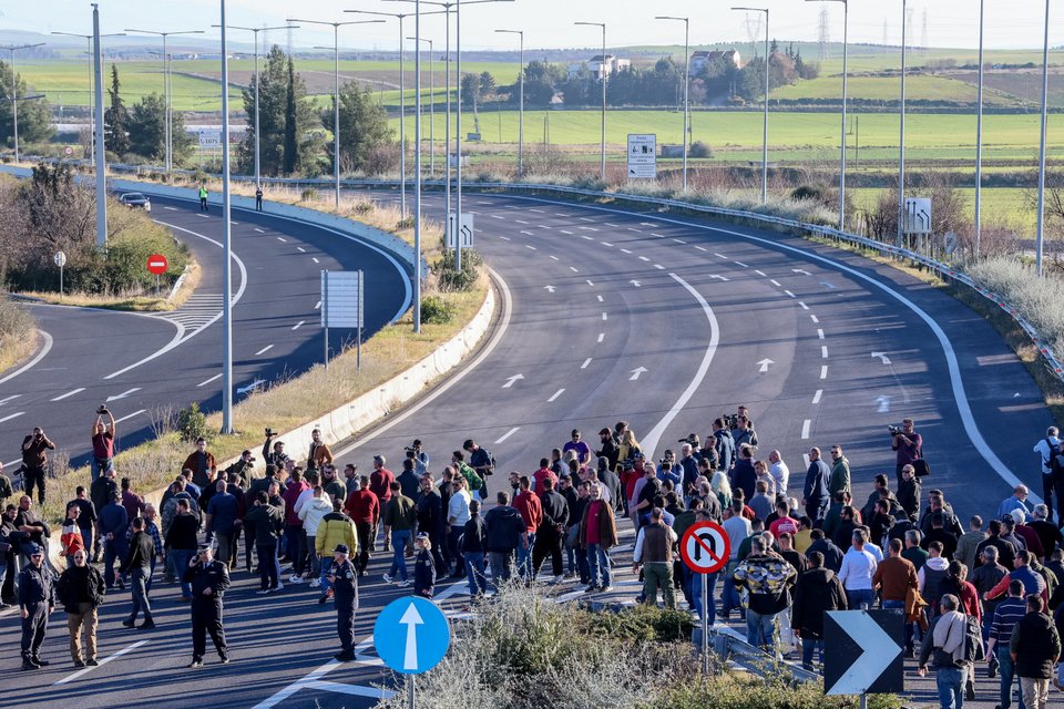Μπλόκα αγροτών σε εθνικές οδούς / Φωτογραφία EUROKINISSI