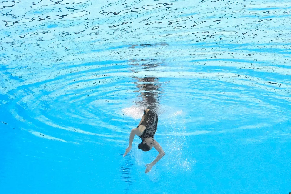 Η Ευαγγελία Πλατανιώτη στο παγκόσμιο πρωτάθλημα υγρού στίβου στη Ντόχα / Φωτογραφία: AP