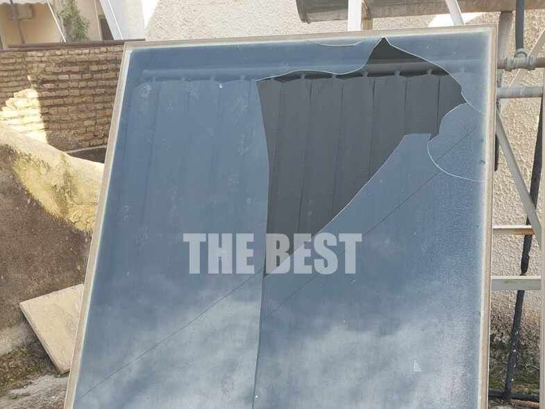 σπασμένα τζάμια, από το χαλάζι στην Πάτρα