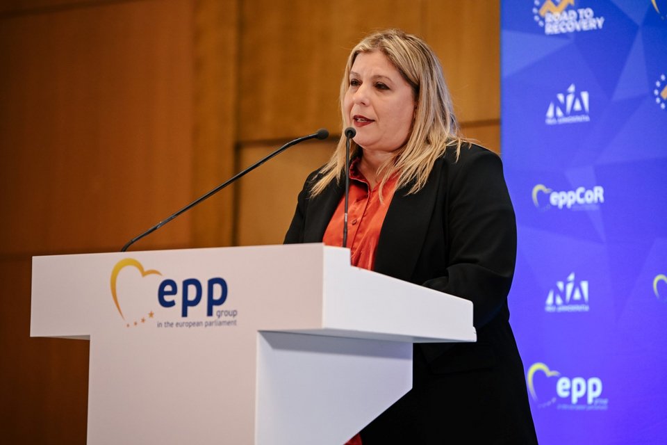Η γραμματέας της Πολιτικής Επιτροπής της ΝΔ Μαρία Συρεγγέλα