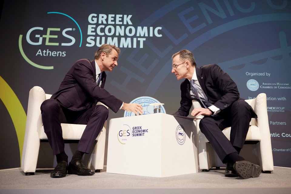 Κυριάκος Μητσοτάκης και Νίκος Μπακατσέλος -Φωτογραφία: Δημήτρης Παπαμήτσος /Γρ. Τύπου Πρωθυπουργού