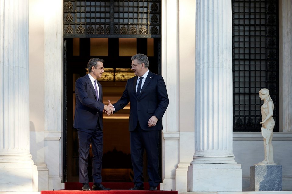 Συνάντηση Μητσοτάκη με τον πρωθυπουργό της Κροατίας στο Μαξίμου -Φωτογραφία: Γρ. Τύπου Πρωθυπουργού/Δημήτρης Παπαμήτσος