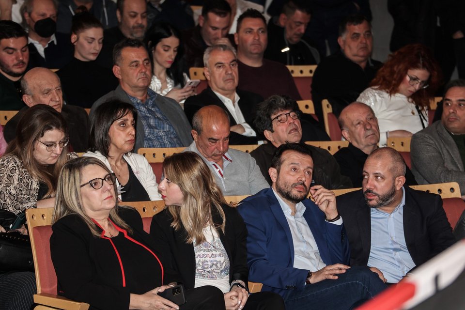 O Νίκος Παππάς στο περιφερειακό συνέδριο ΣΥΡΙΖΑ στη Λάρισα -Φωτογραφία: Eurokinissi