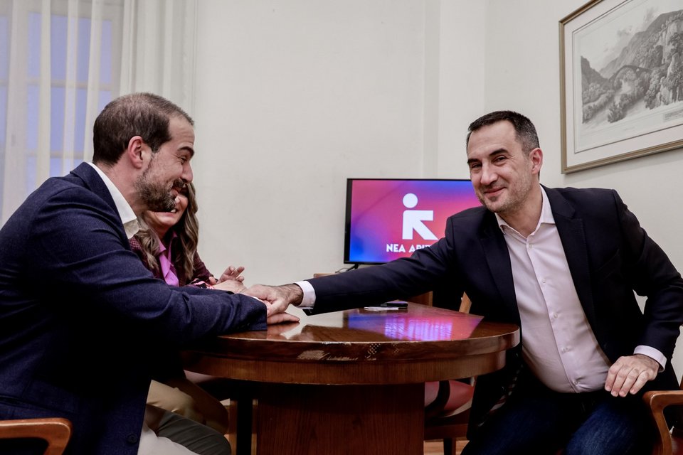 Αλέξης Χαρίτσης και Γαβριήλ Σακελλαρίδης / Φωτογραφία: ΓΙΩΡΓΟΣ ΚΟΝΤΑΡΙΝΗΣ/EUROKINISSI