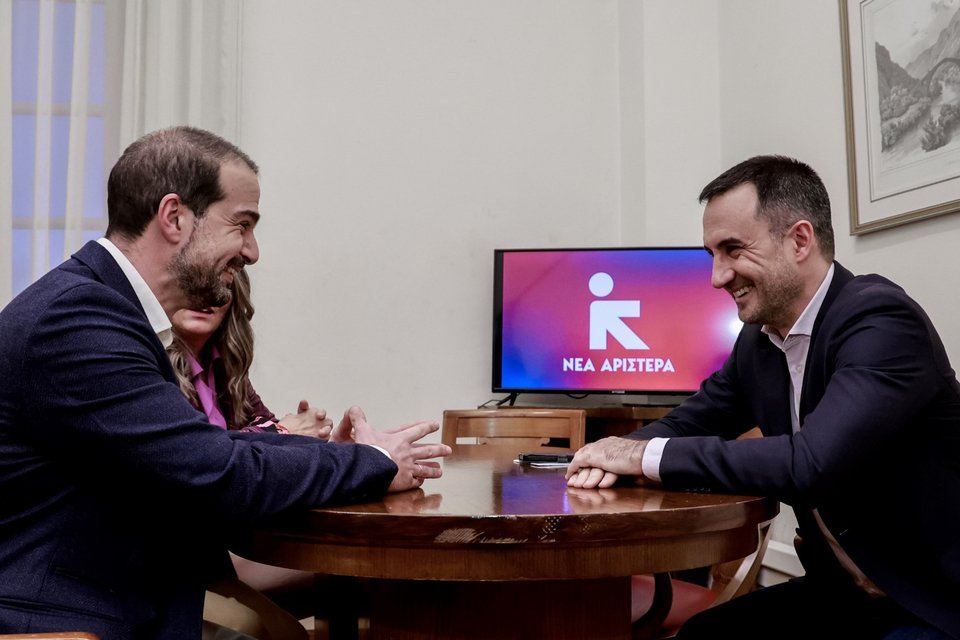 Αλέξης Χαρίτσης και Γαβριήλ Σακελλαρίδης / Φωτογραφία: ΓΙΩΡΓΟΣ ΚΟΝΤΑΡΙΝΗΣ/EUROKINISSI