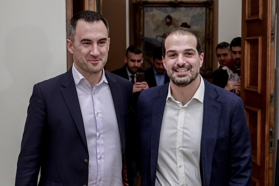 Αλέξης Χαρίτσης και Γαβριήλ Σακελλαρίδης / Φωτογραφία: ΓΙΩΡΓΟΣ ΚΟΝΤΑΡΙΝΗΣ/EUROKINISSI