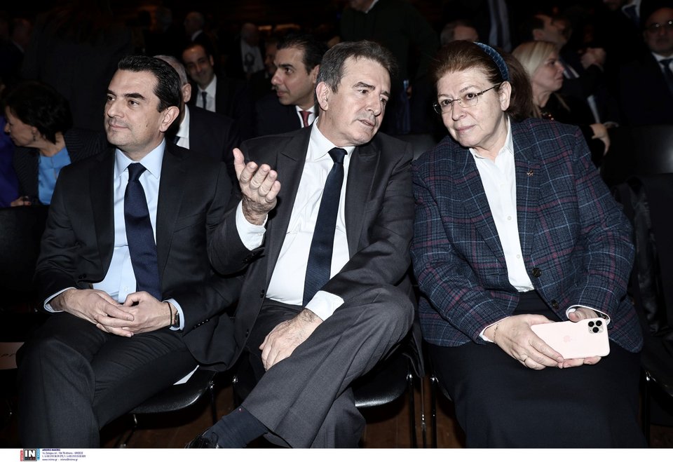 Κ. Σκρέκας, Μιχάλης Χρυσοχοΐδης και Λίνα Μενδώνη -Φωτογραφία: Intimenews/ΛΙΑΚΟΣ ΓΙΑΝΝΗΣ