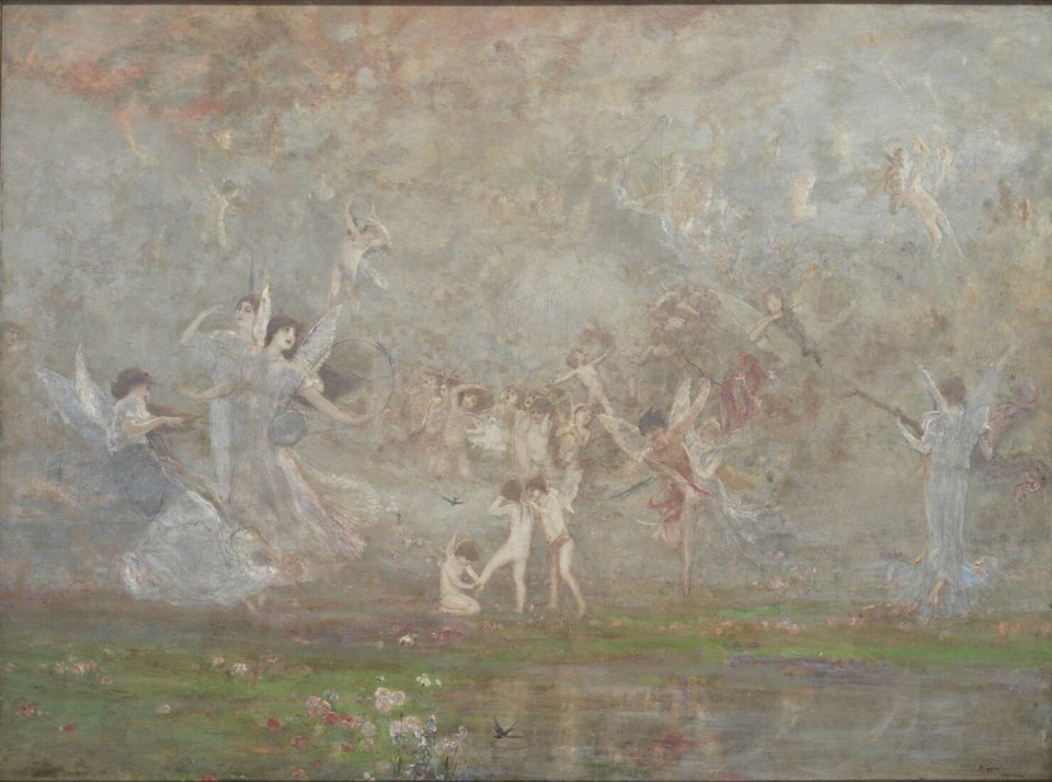 Νικόλαος Γύζης, Εαρινή Συμφωνία, 1886, Λάδι σε μουσαμά, 102 x 139 εκ