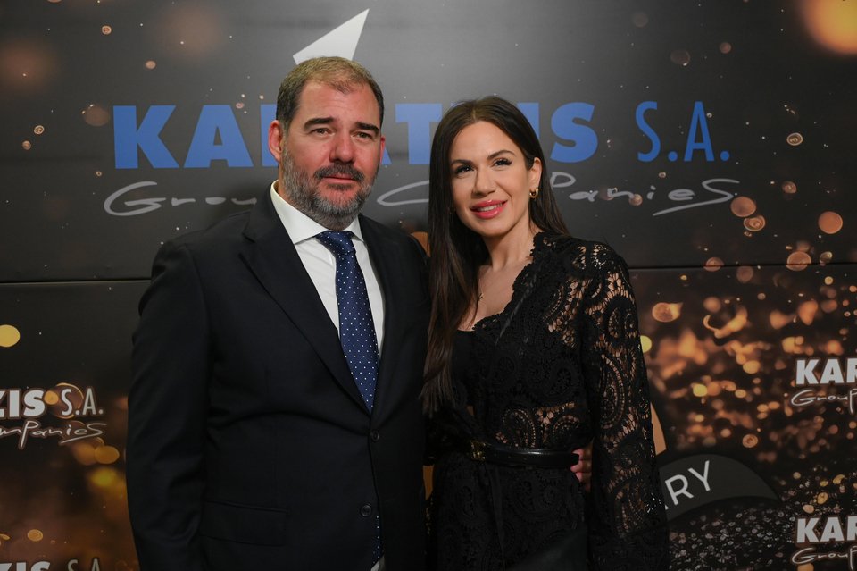 Ο Πρόεδρος και CEO του ομίλου Καράτζη, κ. Αντώνης Καράτζης και η βουλευτής Ηρακλείου ΠΑΣΟΚ – Κίνημα Αλλαγής, κ. Ελένη Βατσινά