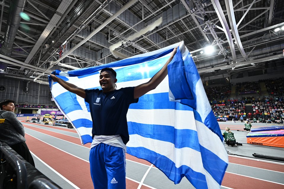 «Χάλκινος» στο παγκόσμιο πρωτάθλημα της Γλασκώβης ο Εμμανουήλ Καραλής / Φωτογραφία: Eurokinissi
