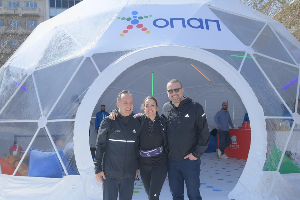 Ο Public & Media Relations Director του ΟΠΑΠ, Μανώλης Σταυρουλάκης, η Chief People Officer του ΟΠΑΠ, Αχίλλεια Κοντού και ο Chief Marketing Officer του ΟΠΑΠ, Γιάννης Ρόκκας