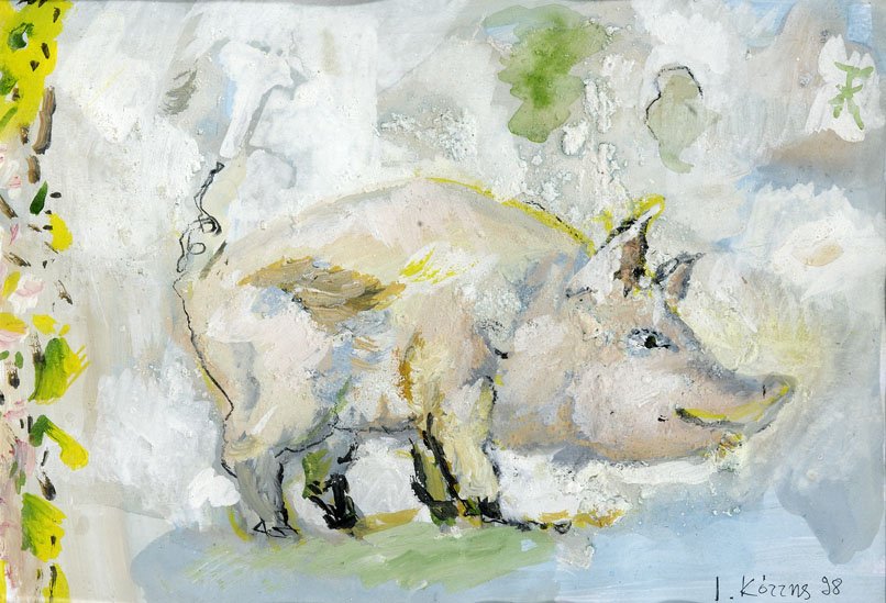 Lot33, Γιάννης Κόττης, Χωρίς τίτλο (1998), μεικτή τεχνική, ακρυλικά 20 Χ 29 cm, Εκτίμηση €1.800-2.800