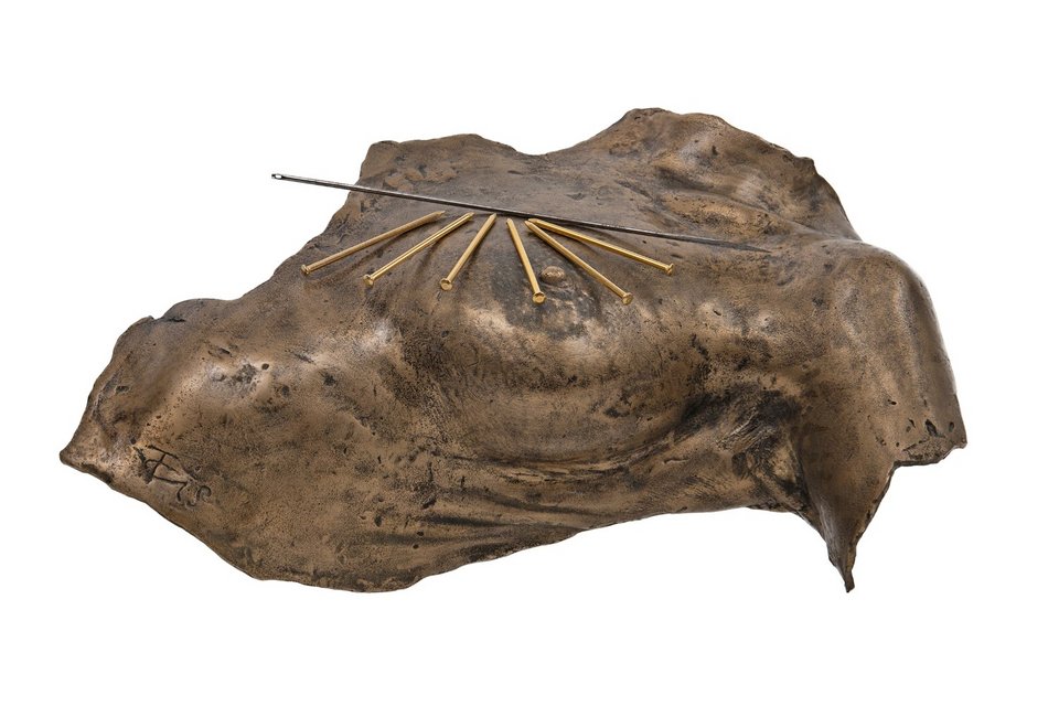 Takis (Βασιλάκης) (1925-2019), Magnetic evidence, πατιναρισμένος μπρούντζος και μαγνήτης, Εκτίμηση €800-1.200