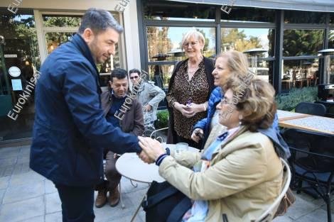 Επίσκεψη του προέδρου του ΠΑΣΟΚ-Κινήματος Αλλαγής, Νίκου Ανδρουλάκη στην αγορά του Χαλανδρίου/(ΓΙΑΝΝΗΣ ΠΑΝΑΓΟΠΟΥΛΟΣ / EUROKINISSI)