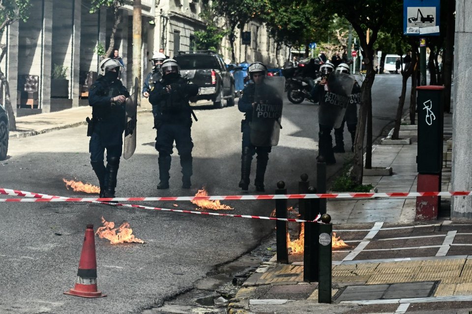 Επεισόδια στο πανεκπαιδευτικό συλλαλητήριο στο κέντρο της Αθήνας 8/3/2024