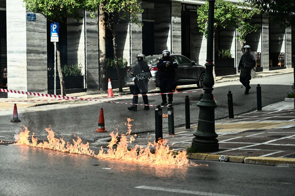 Επεισόδια στο πανεκπαιδευτικό συλλαλητήριο στο κέντρο της Αθήνας 8/3/2024