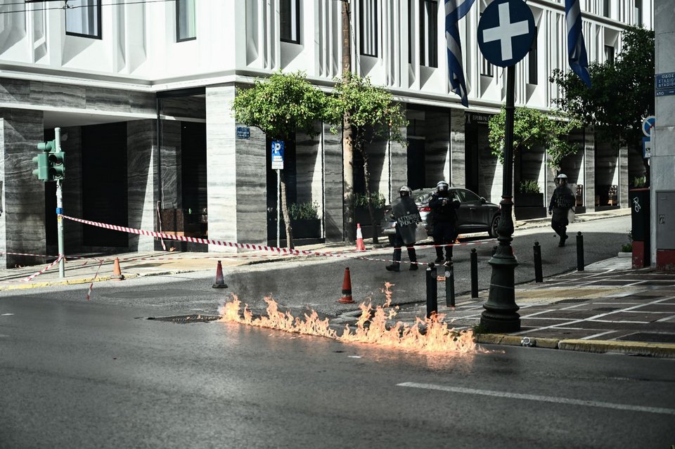 Επεισόδια στο πανεκπαιδευτικό συλλαλητήριο στο κέντρο της Αθήνας 8/3/2024