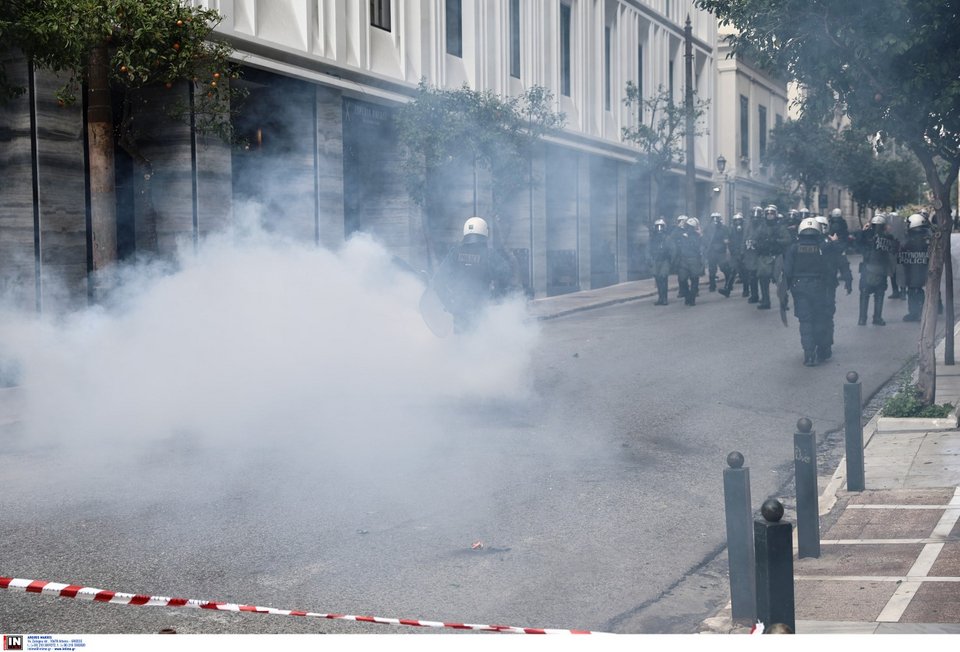 Επεισόδια στο πανεκπαιδευτικό συλλαλητήριο στο κέντρο της Αθήνας 8/3/2024