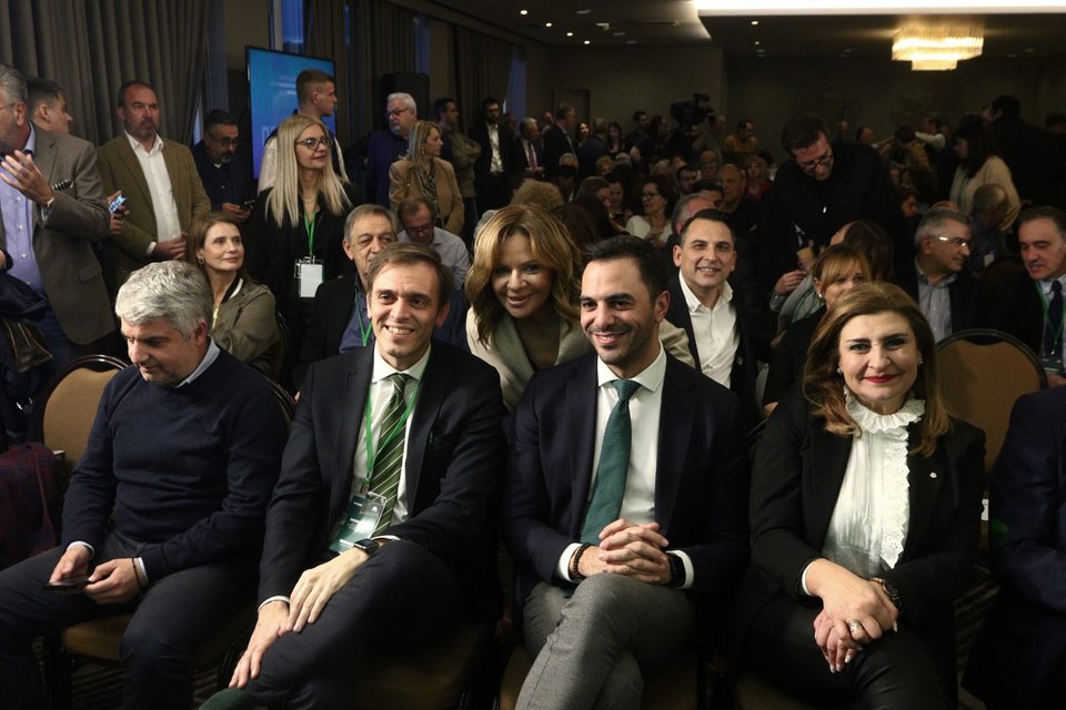 Οδ. Κωνσταντινόπουλος, Π. Μάντζος, Μ. Χριστοφουλάκης και Λ. Λιακούλη Φωτογραφία: ΧΡΗΣΤΟΣ ΜΠΟΝΗΣ//EUROKINISSI