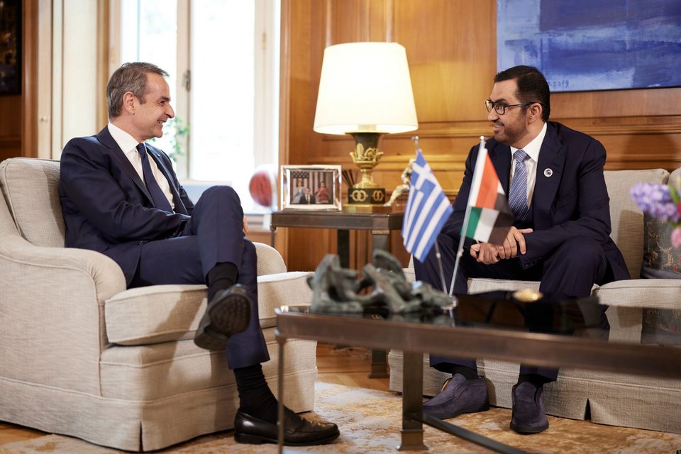 Στο Μαξίμου ο υπουργός Βιομηχανίας των Αραβικών Εμιράτων -Συνεργασία στις ανανεώσιμες πηγές ενέργειας