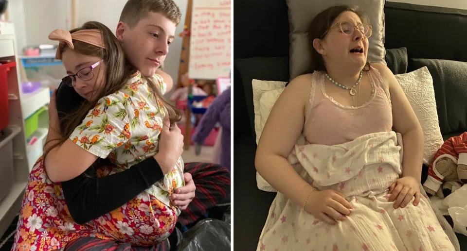 H Tζασμίν με τον αδερφό της 