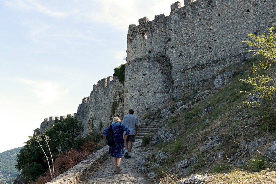 Άποψη της βυζαντινής πόλης του Μυστρά