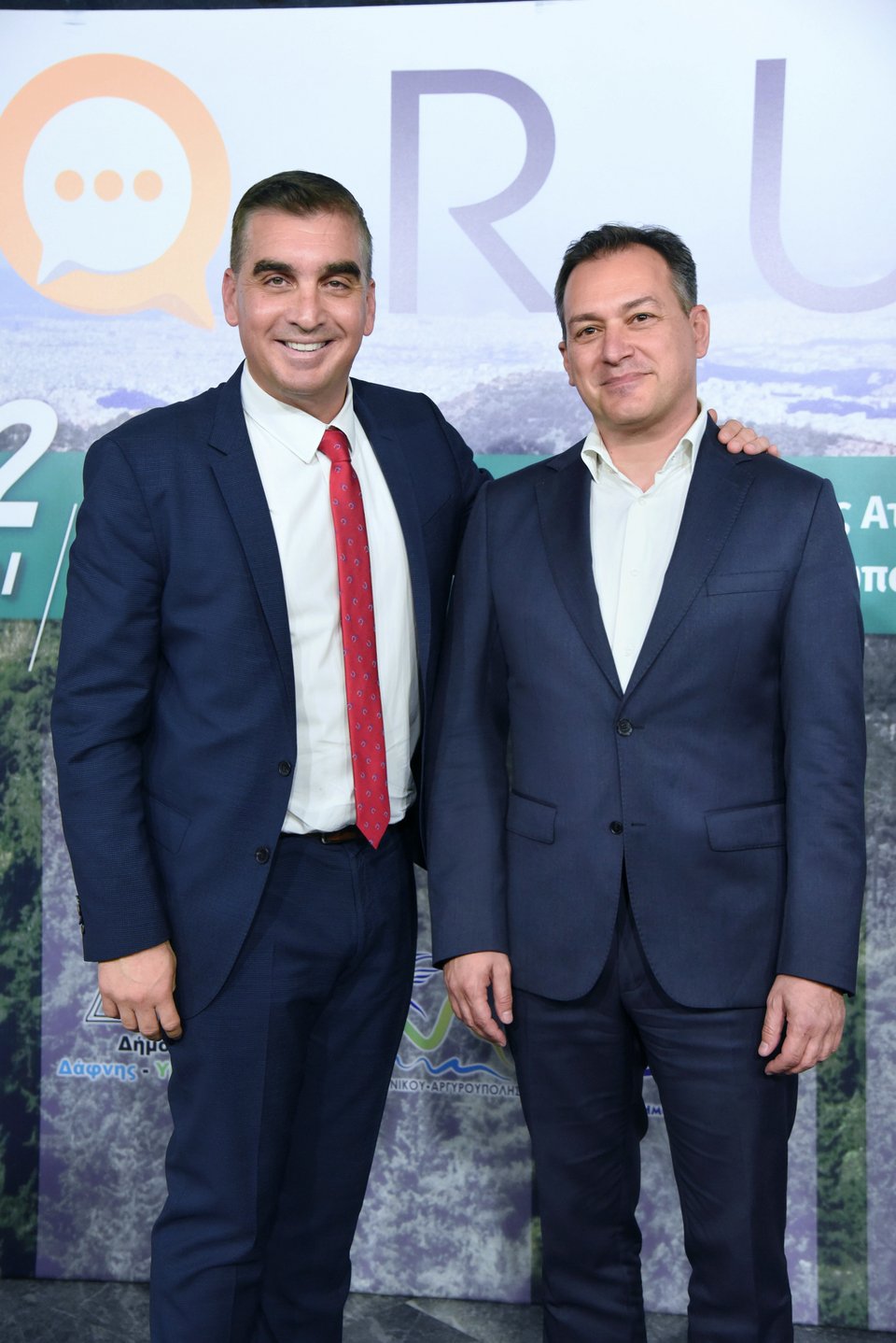 O κ. Γιάννης Κωνσταντάτος, Πρόεδρος του ΣΠΑΥ και Δήμαρχος Ελληνικού – Αργυρούπολης με τον κ. Αλέξανδρο Μπρέγιαννη, Διευθύνοντα Σύμβουλο της Nova ICT και Group Public Sector & ICT Advisor για την United Group