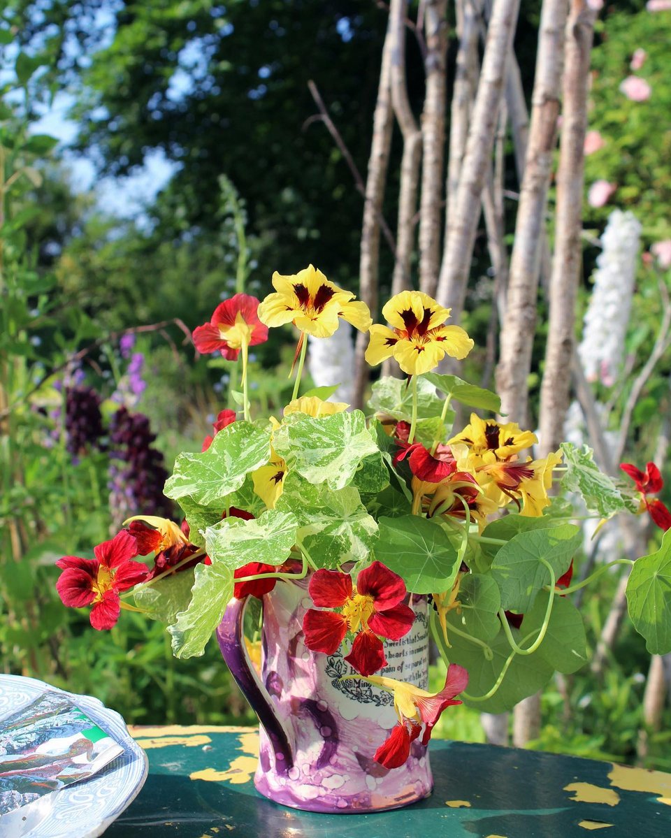 Τα λουλούδια στα βάζα στολίζουν κάθε γωνιά τόσο στον κήπο όσο και στο εσωτερικό του σπιτιού / Φωτογραφία: sean_anthony_pritchard/Instagram