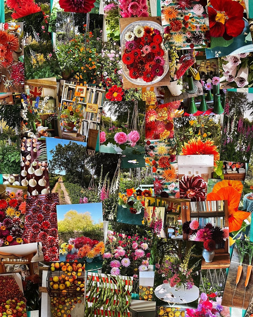 Ο Sean Α. Pritchard δημιουργεί σε μια γωνιά στο γραφείο του κολάζ με φωτογραφίες λουλουδιών που τον εμπνέουν / Φωτογραφία: sean_anthony_pritchard/Instagram