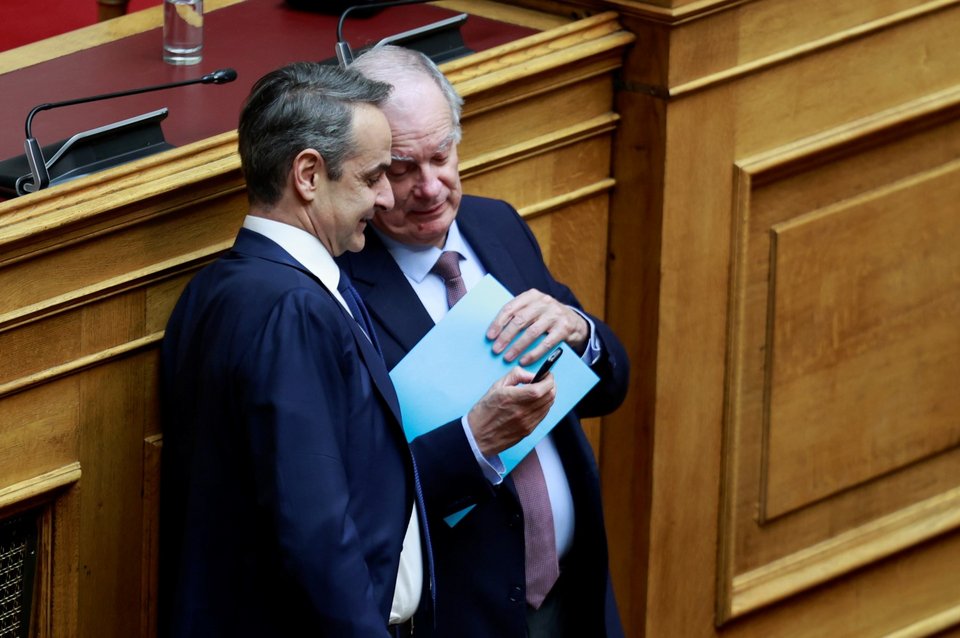 Ο Κυριάκος Μητσοτάκης και ο Κώστας Τασούλας / Φωτογραφία: Eurokinissi