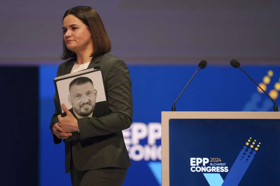 Η ηγέτιδα της λευκορωσικής αντιπολίτευσης Σβετλάνα Τιχανόφκσαγια