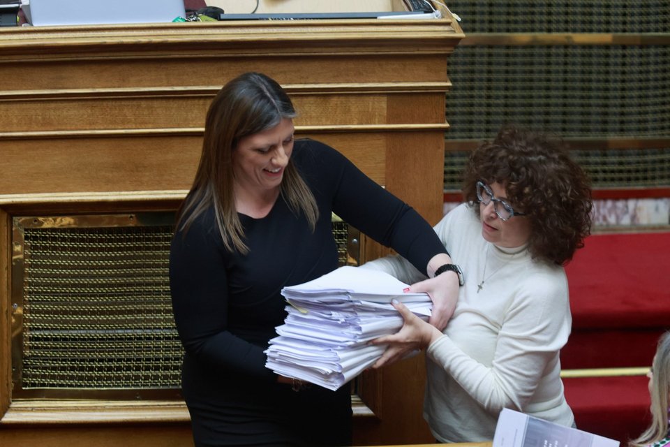 Η πρόεδρος της Πλεύσης, Ζωή Κωνσταντοπούλου / Φωτογραφία: ΓΙΩΡΓΟΣ ΚΟΝΤΑΡΙΝΗΣ/EUROKINISSI