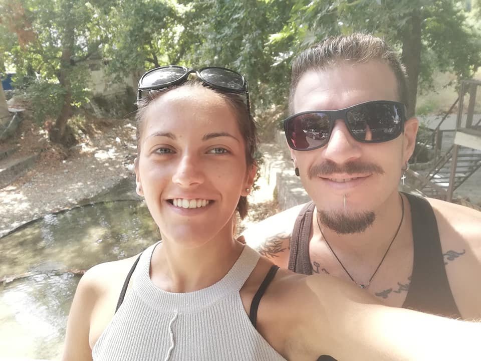 Kyriaki with her ex who stabbed her to death