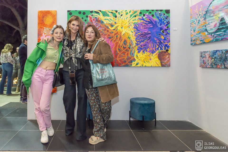 Η Λυδία Βενιέρη με την κόρη της Κατερίνα και τη Ναταλία Ιορδάνου Φουρλή