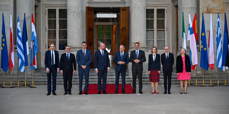 Στην Πολωνία ο Μητσοτάκης: Δείπνο εργασίας με Τουσκ-Μισέλ και Ευρωπαίους ηγέτες / Φωτογραφία: EPA/Radek Pietruszka POLAND OUT