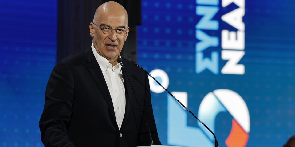 Ο υπουργός Άμυνας Νίκος Δένδιας στο συνέδριο της ΝΔ Φωτογραφία: ΓΙΩΡΓΟΣ ΚΟΝΤΑΡΙΝΗΣ/EUROKINISSI