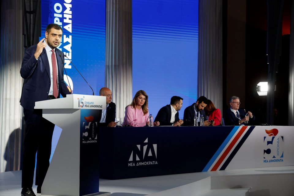 Ο υφυπουργός παρά τω Πρωθυπουργό και κυβερνητικός εκπρόσωπος (και τέως γραμματέας της ΝΔ) Παύλος Μαρινάκης- Φωτογραφία: ΓΙΩΡΓΟΣ ΚΟΝΤΑΡΙΝΗΣ/EUROKINISSI