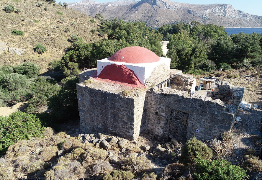 Άποψη του Ι.Ν. Αγίου Ζαχαρία στη Μερικιά της Λέρου