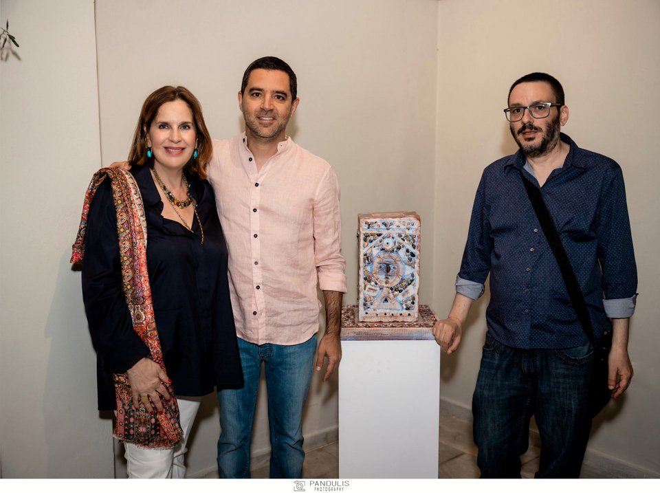 Τατιάνα Σπινάρη,- Πολλάλη, Διευθύντρια της CITRONNE Gallery, Γιάννης Δημητριάδης (τέως Δήμαρχος Πόρου), Αλέκος Κυραρίνης