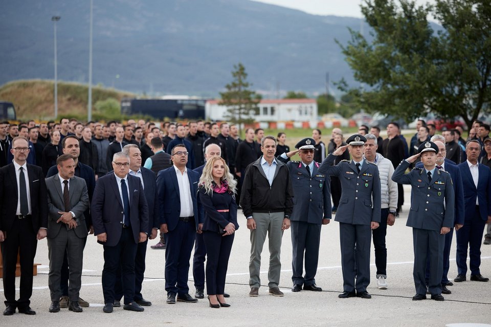 Ο πρωθυπουργός στην Σχολή Αστυφυλάκων / Φωτογραφία: ΓτΠ / Δημήτρης Παπαμήτσος