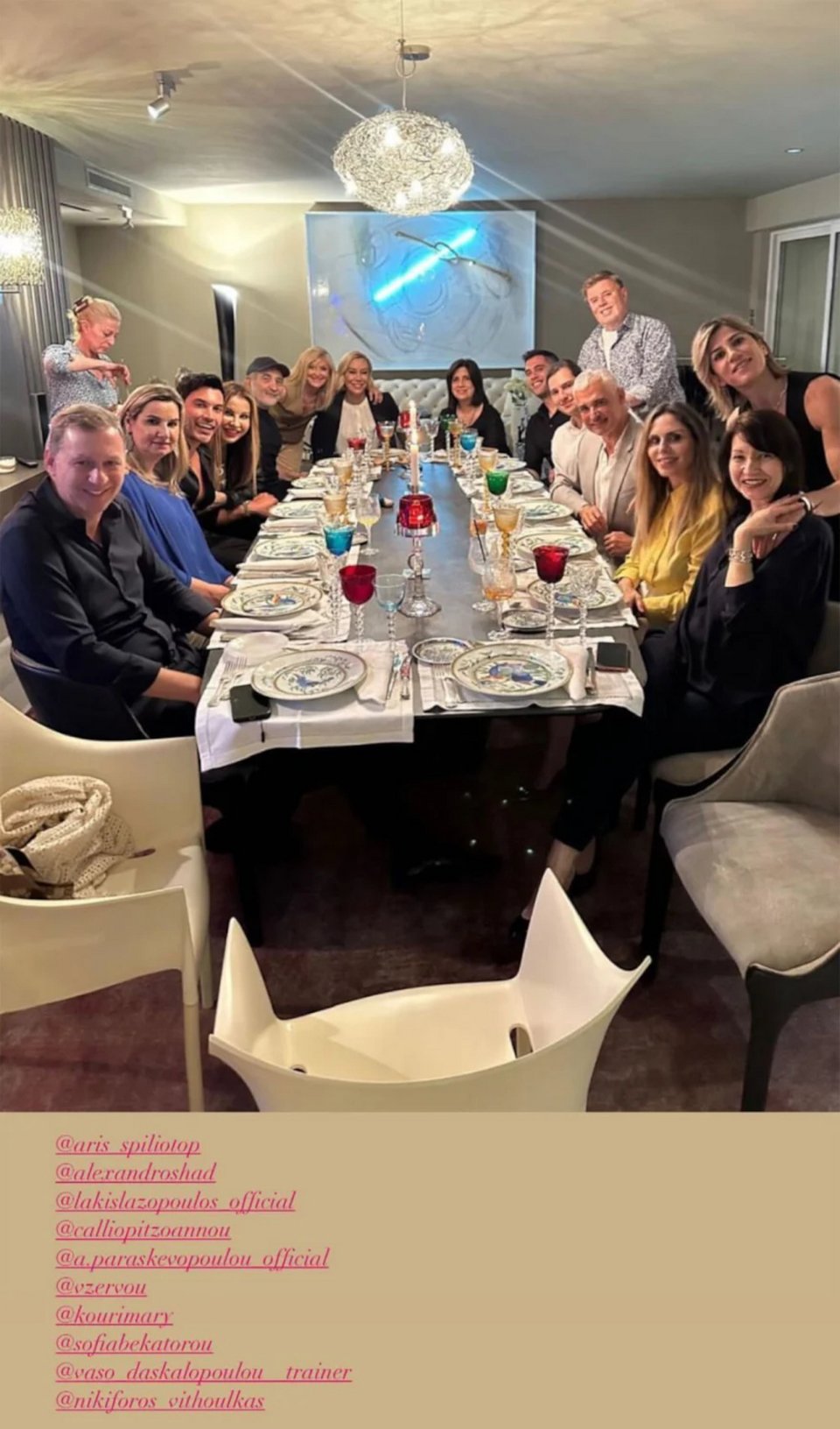 Το story που μοιράστηκε από την όμορφη βραδιά ο Άρης Σπηλιωτόπουλος