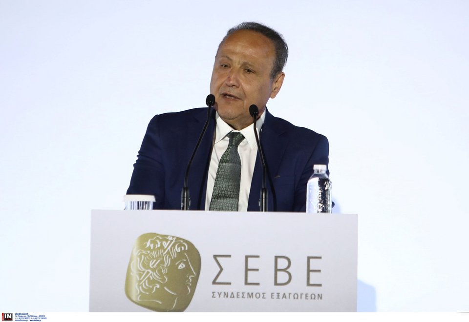 Ο δήμαρχος Θεσσαλονίκης, Στέλιος Αγγελούδης στην συνέλευση του ΣΕΒΕ -Φωτογραφία: Intimenews/ΠΑΠΑΝΙΚΟΣ ΓΙΑΝΝΗΣ