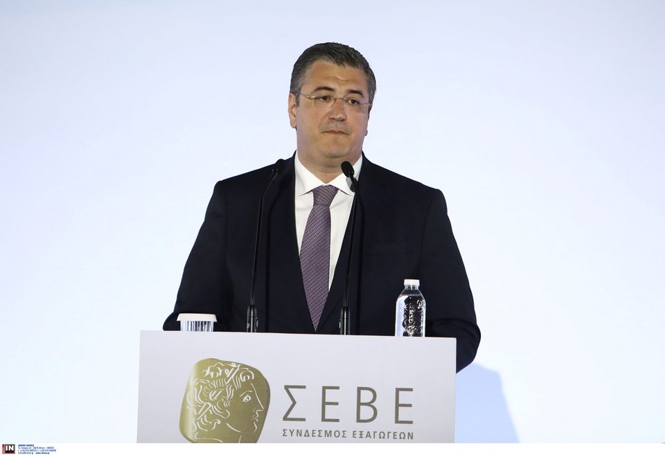 Ο περιφερειάρχης Κεντρικής Μακεδονίας, Απόστολος Τζιτζικώστας στην συνέλευση του ΣΕΒΕ -Φωτογραφία: Intimenews/ΠΑΠΑΝΙΚΟΣ ΓΙΑΝΝΗΣ