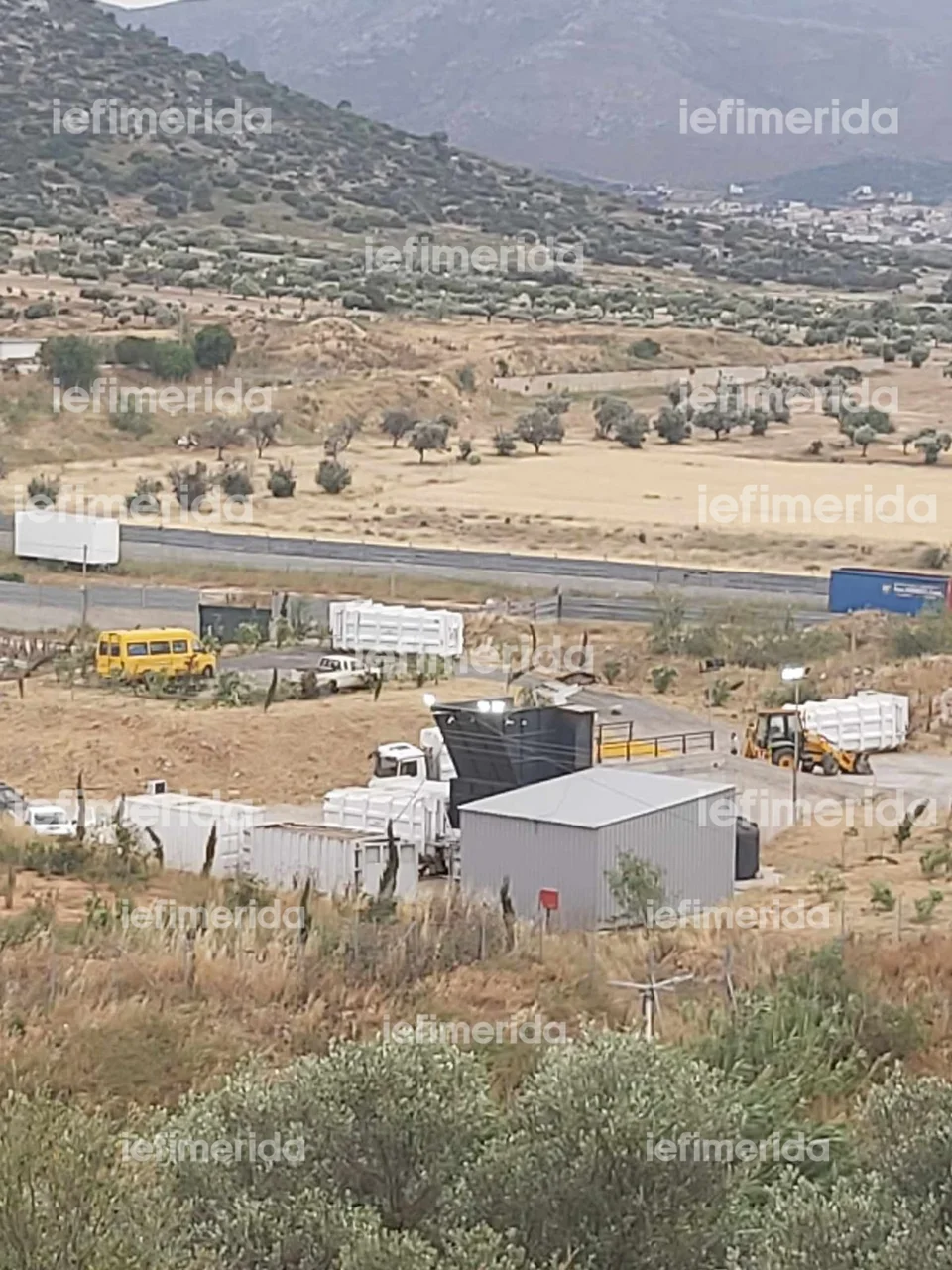 Το σημείο όπου βρέθηκε νεκρό το βρέφος στη χωματερή