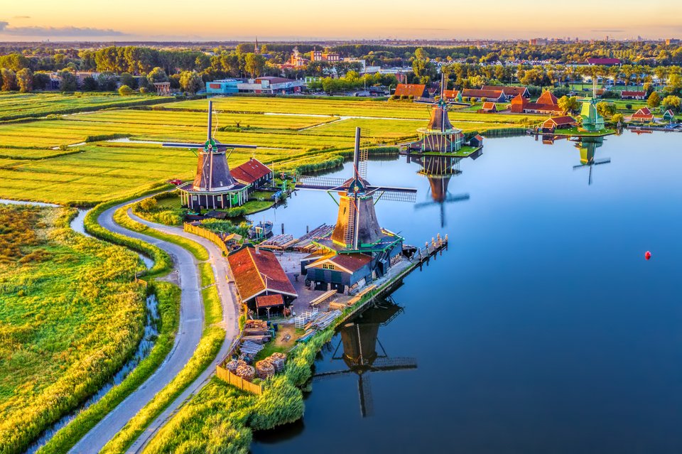 Ανεμόμυλοι στο Zaanse Schans κοντά στο Άμστερνταμ