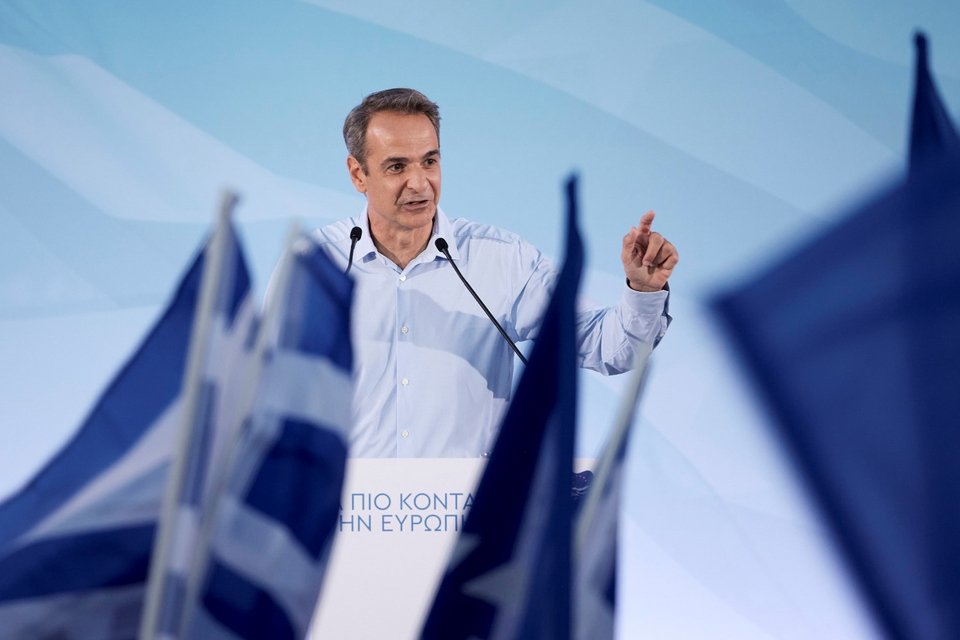 Ο Κυριάκος Μητσοτάκης στην προεκλογική ομιλία στη Θεσσαλονίκη / Φωτογραφία: Γρ. Τύπου Πρωθυπουργού/ΔΗΜΗΤΡΗΣ ΠΑΠΑΜΗΤΣΟΣ