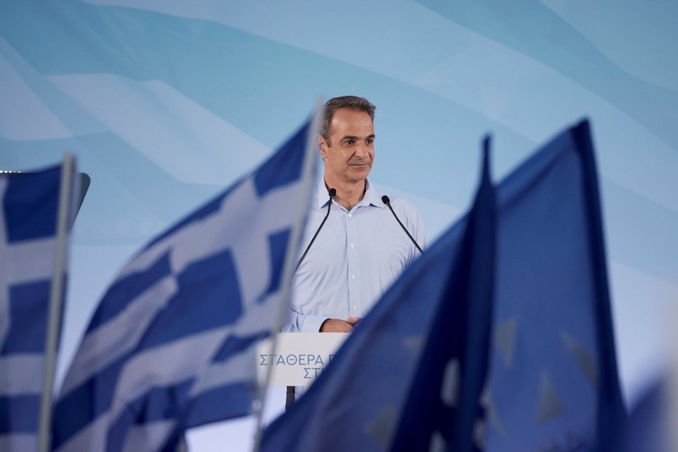 Ο Κυριάκος Μητσοτάκης στην προεκλογική ομιλία στη Θεσσαλονίκη / Φωτογραφία: Γρ. Τύπου Πρωθυπουργού/ΔΗΜΗΤΡΗΣ ΠΑΠΑΜΗΤΣΟΣ