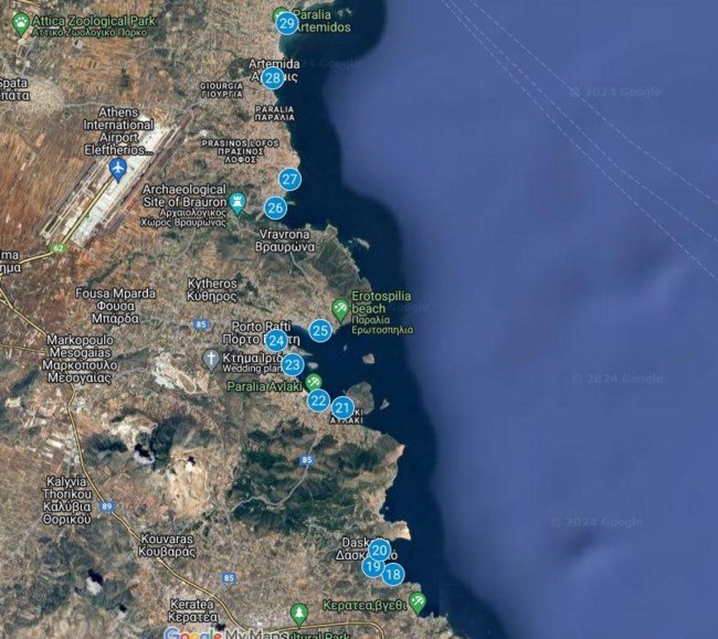 μπάνιο, παραλίες Αττικής