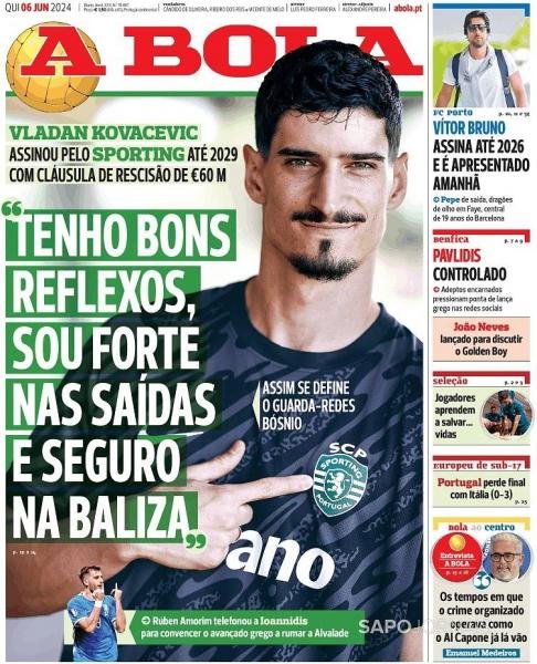Το σημερινό πρωτοσέλιδο της A' Bola